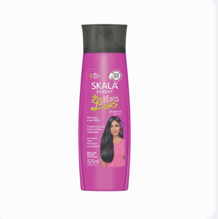 Skala Expert Mais Lisos Shampoo โ Smooth & Straight Hair Shampoo with Vitamin E, Panthenol & Amino Acids โ Anti-Frizz Shine Enhancing Formula โ 325ml