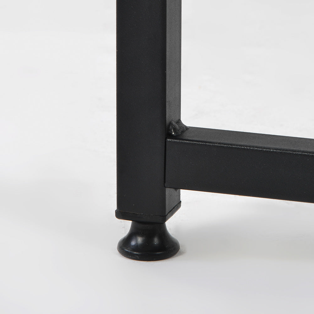 【ブラック】パソコンデスク L字　120cm　2段ラック付 デスク木製 ミシン台 書斎机  勉強机