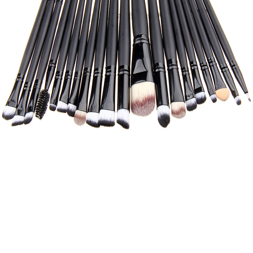 20 Black Long-stem Make up Brushes