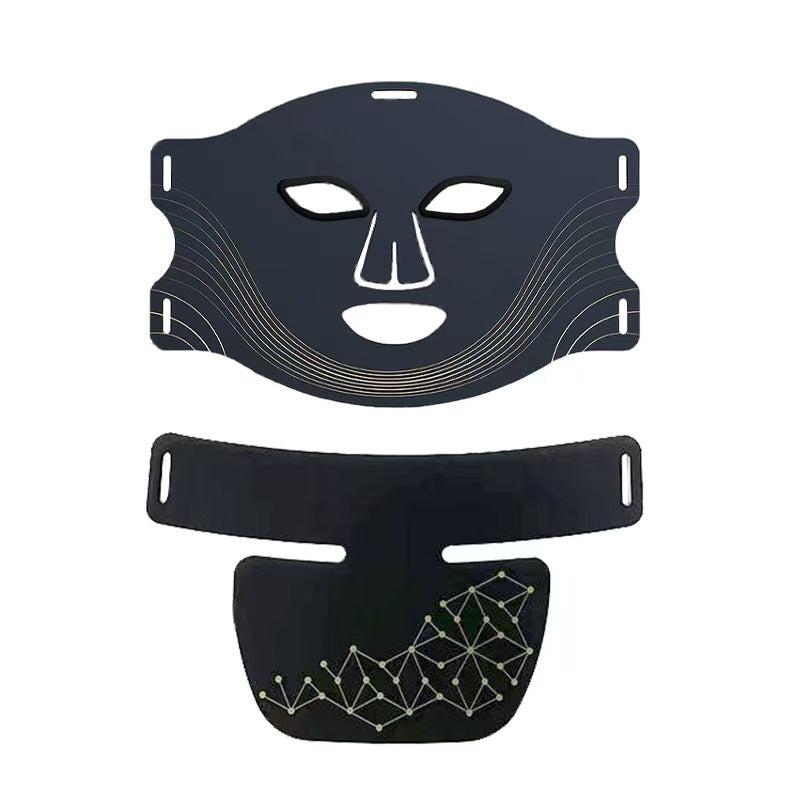 Photon Beauty Instrument LED Face And Neck Combination Suit 850 Infrared Skin Rejuvenation And Cleansing Cross-border Cosmetic Phototherapy Mask