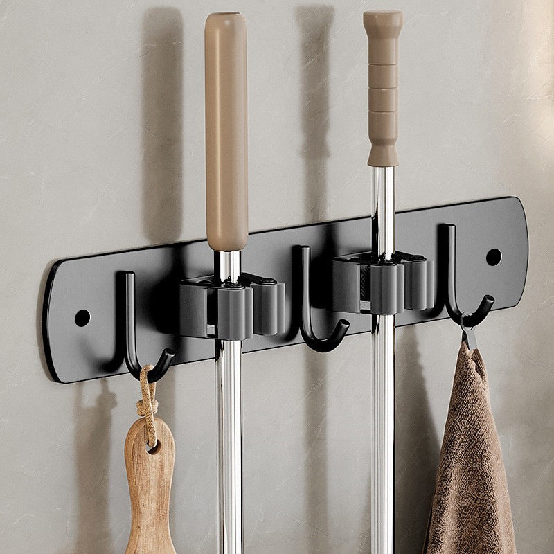 Mop Wall-mounted Clip Rack Without Punching Hook Balcony Bathroom Toilet Buckle Fixed Broom Storage Storage Rack