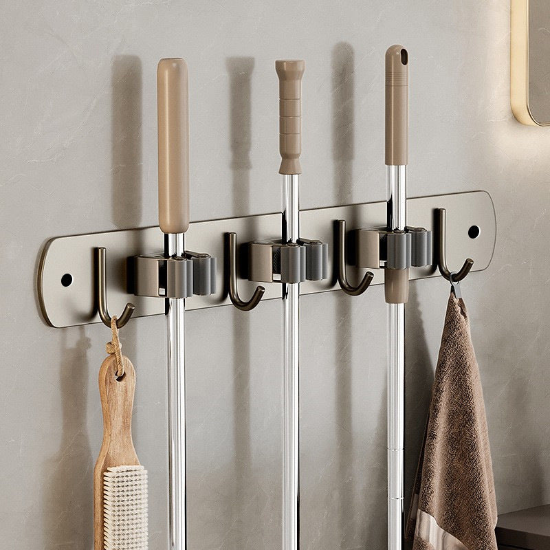 Mop Wall-mounted Clip Rack Without Punching Hook Balcony Bathroom Toilet Buckle Fixed Broom Storage Storage Rack