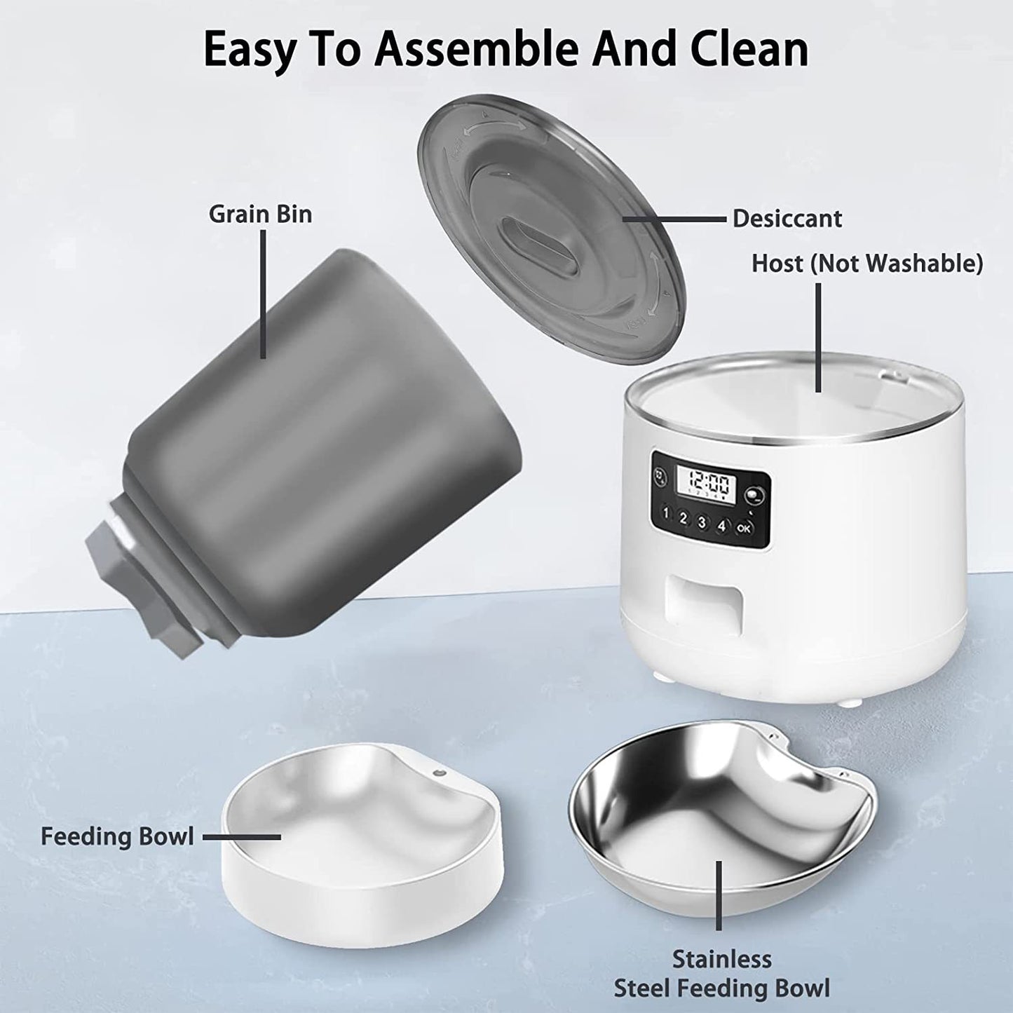 Pet Feeder Automatic 4L Remote Graffiti APP Timing Quantitative Cat And Dog Supplies WIFI Intelligent Feeding Machine