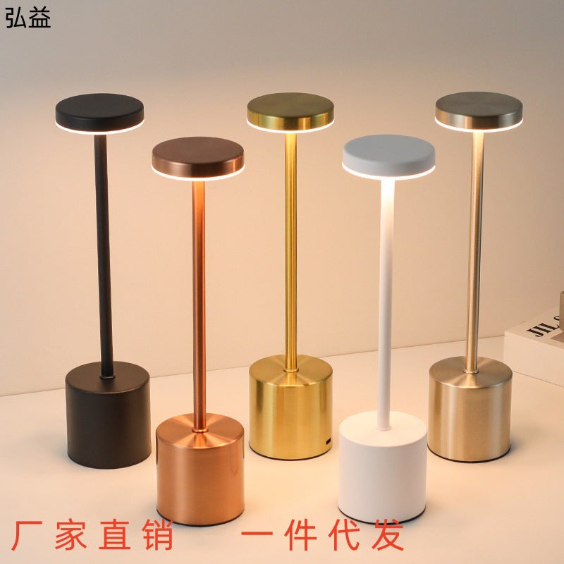 Portable USB Rechargeable I-shaped Desk Lamp Bar Restaurant Table Lamp Atmosphere Light Night Light