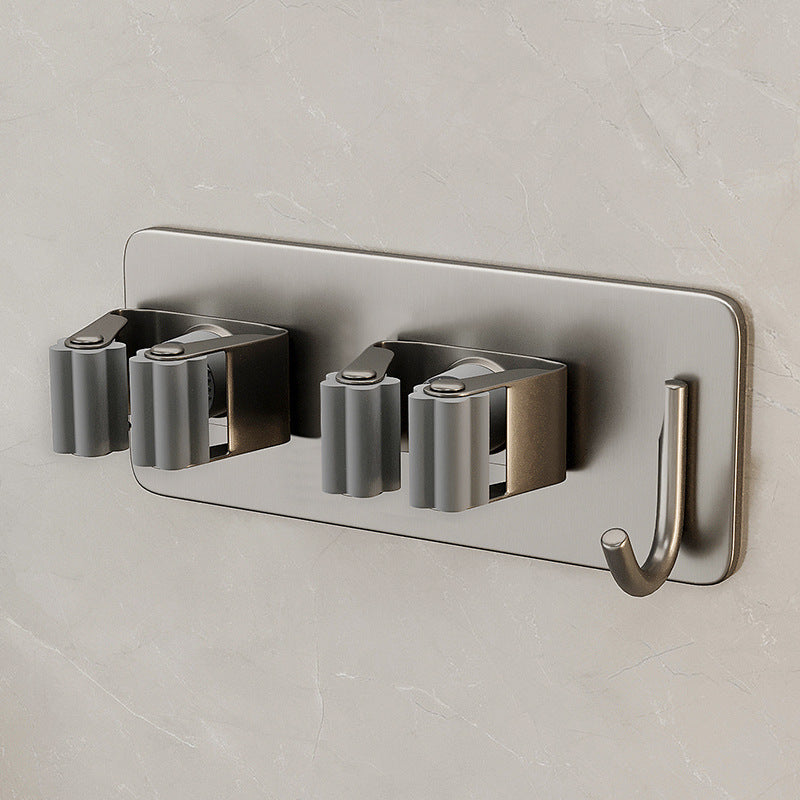 Mop Wall-mounted Clip Rack Without Punching Hook Balcony Bathroom Toilet Buckle Fixed Broom Storage Storage Rack