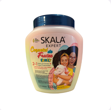 Skala Expert Coquetel de Frutas Kids 2-in-1 Hair Cream – Leave-In & Detangling Cream for Soft, Shiny & Nourished Hair – 1000g